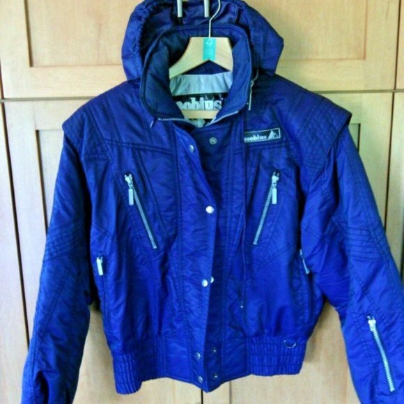 Winter Snowboarding Ski Jacket Size 8 Medium Mobius Bomber Hood Lined Zip Up Top - Picture 11 of 16